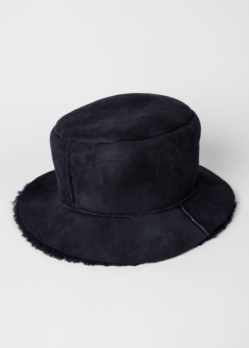 Paul Smith Suede Bucket Hat With Shearling Lining outlook