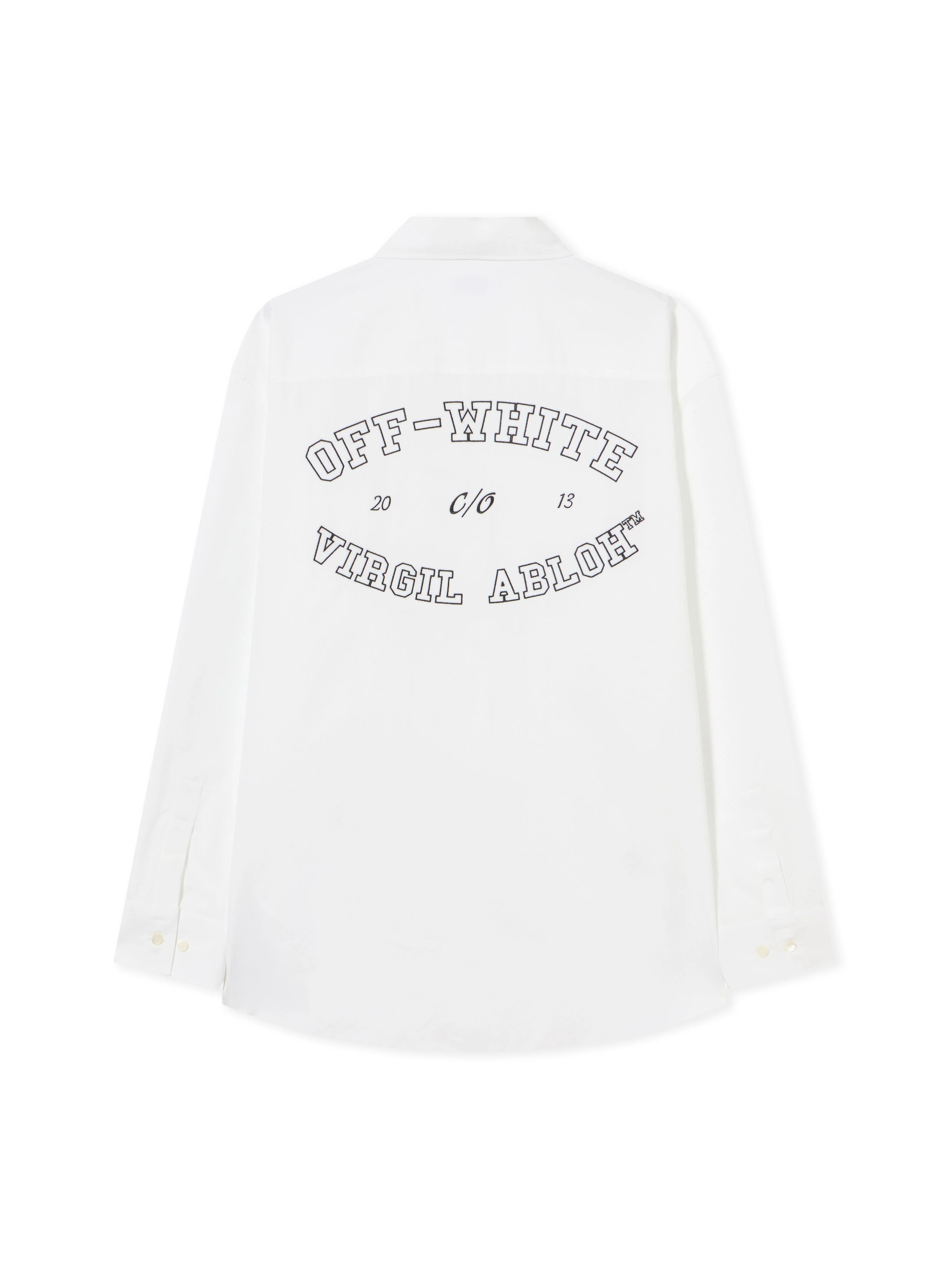 White Popeline Oversized Shirt - 1