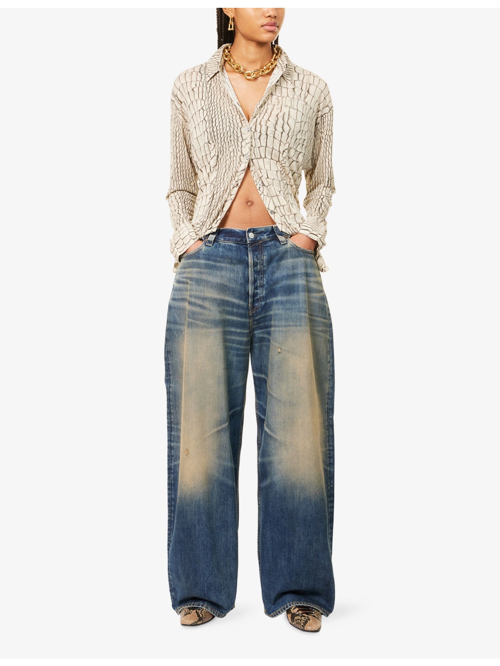 2023 Wide-Leg Denim Jeans - 2