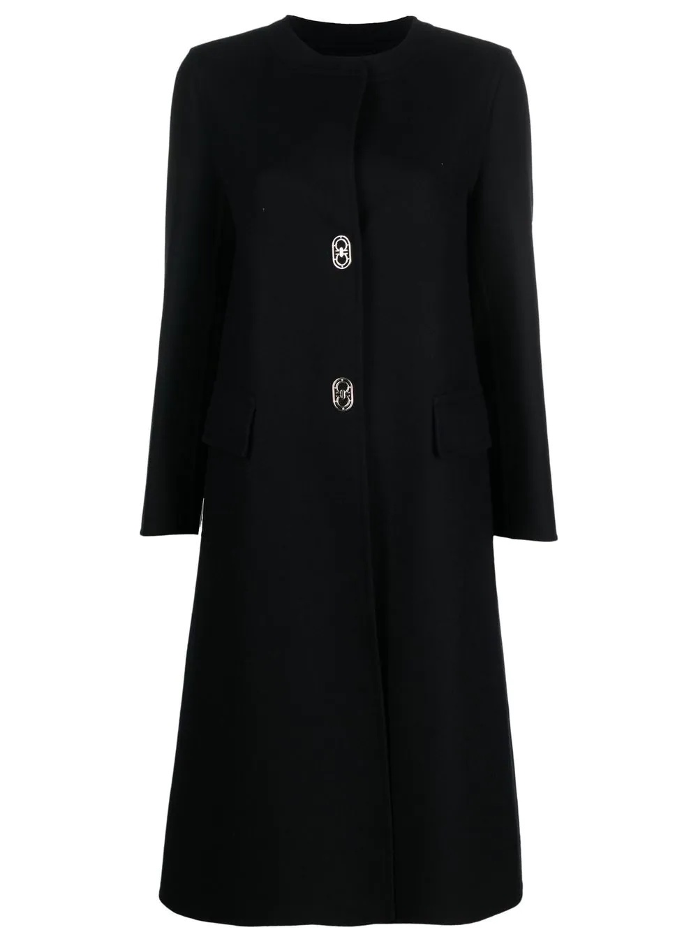 single-breasted wool-cashmere coat - 1