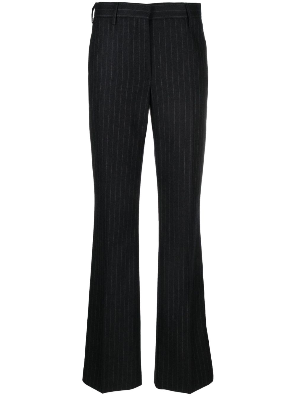 Dries Van Noten Women Pinstripped Wool Trousers - 1