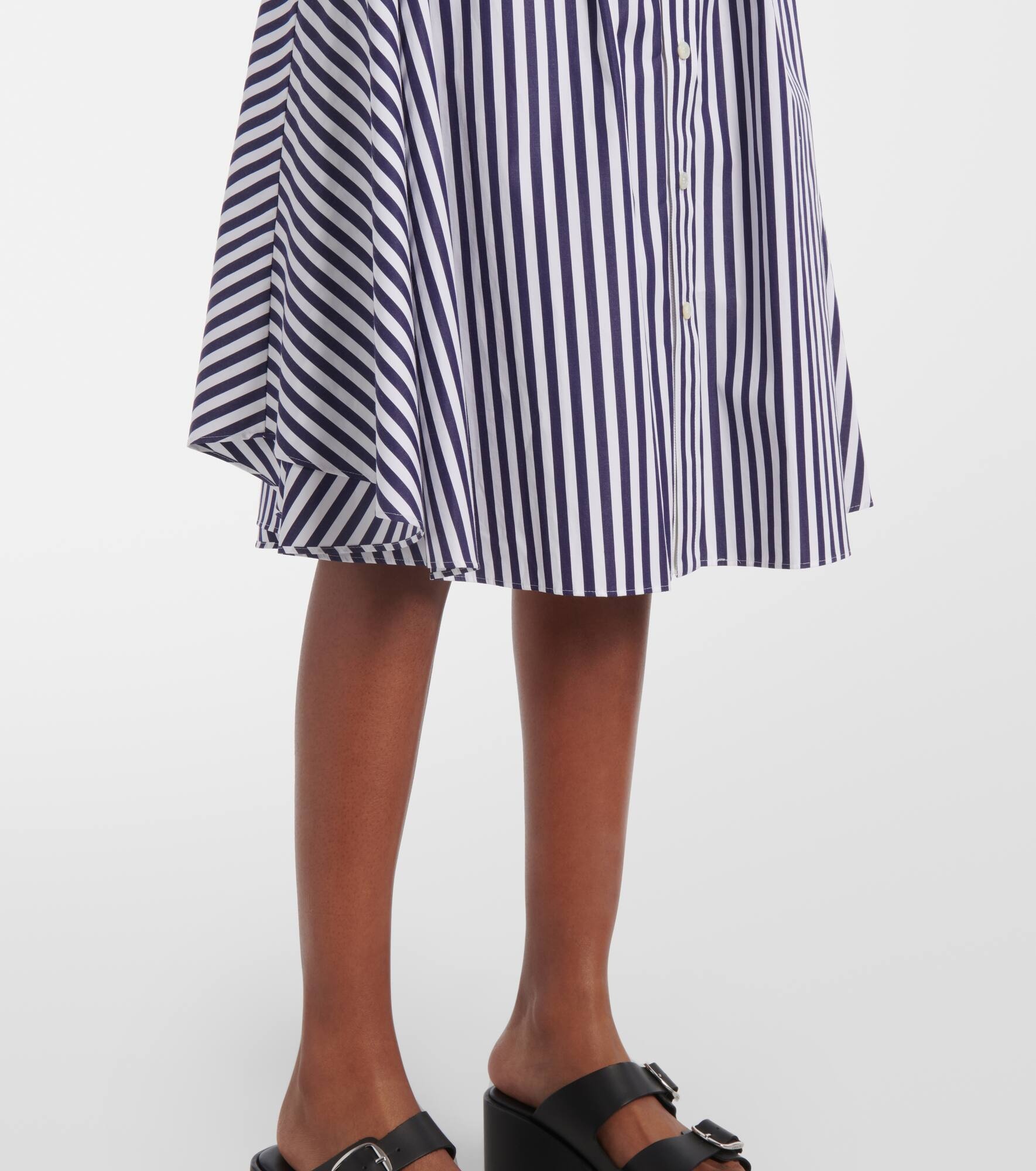 Striped cotton midi dress - 6