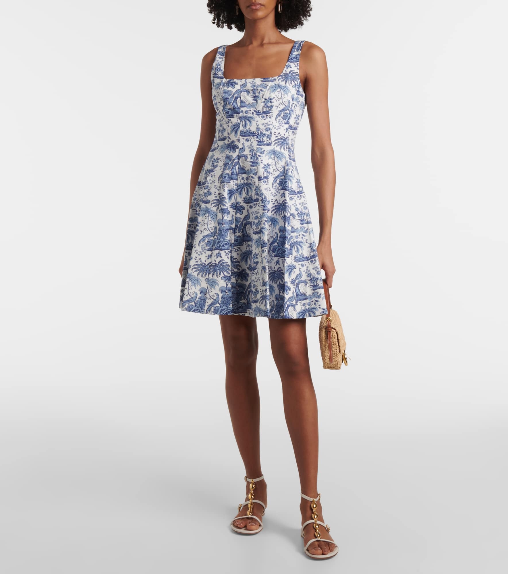 Wells floral cotton minidress - 2