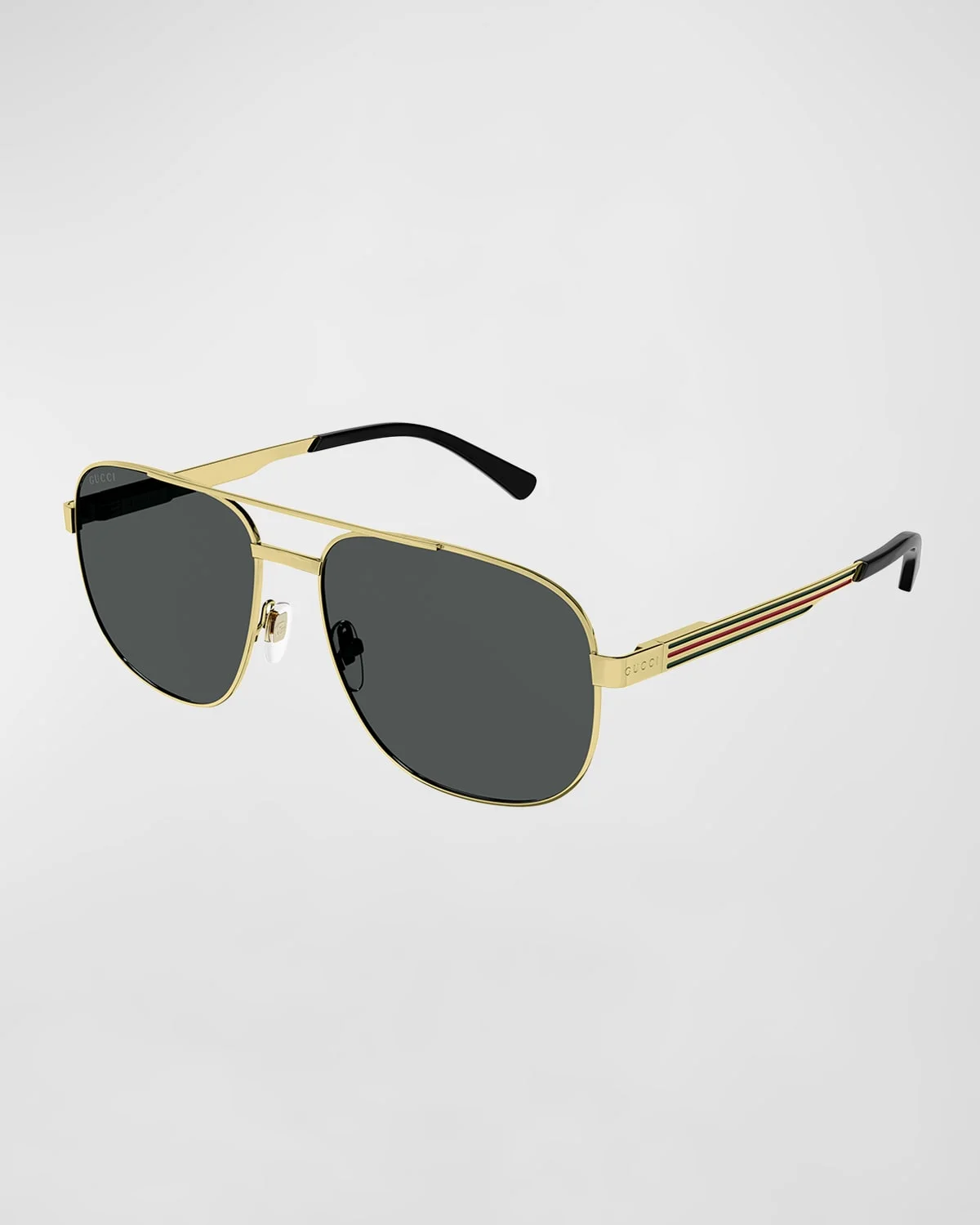 Men & apos;s Stripe Logo Metal Aviator Sunglasses - 1
