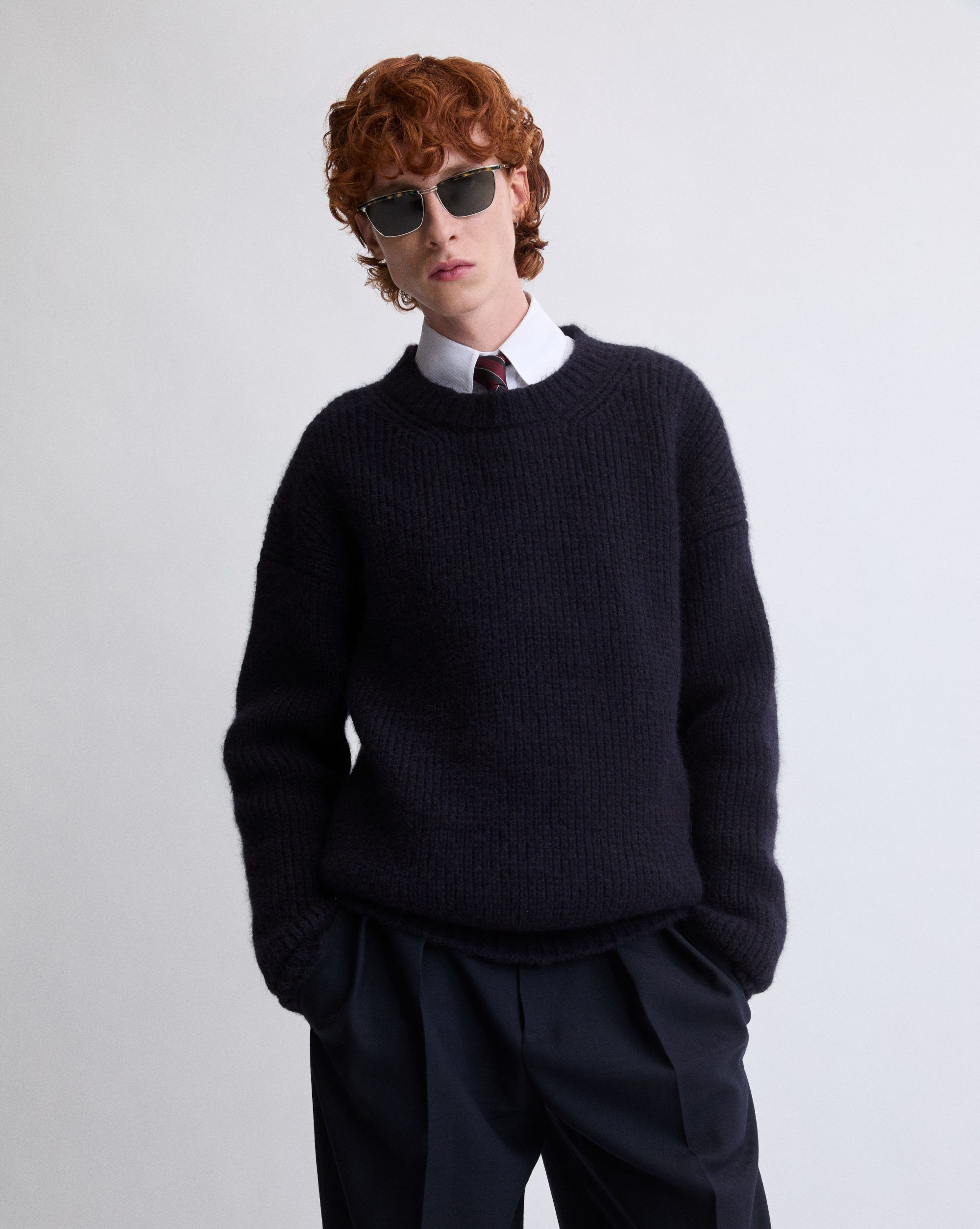 BATWING SWEATER IN HALF-MILANO KNIT - 2