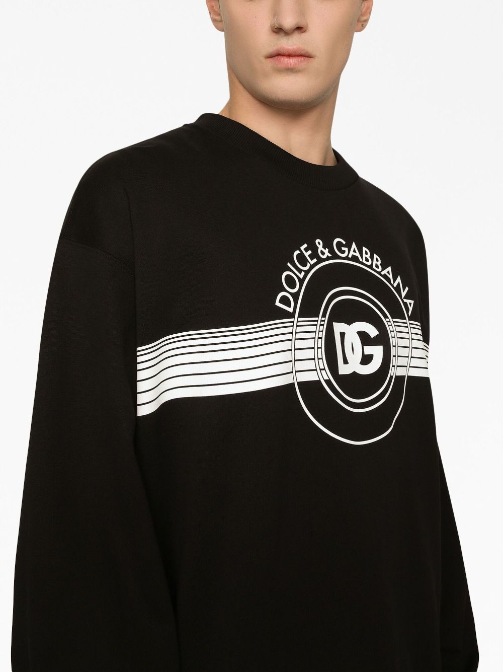 logo-print long-sleeved cotton sweatshirt - 5