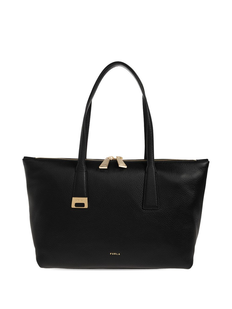 top handle leather tote bag 1