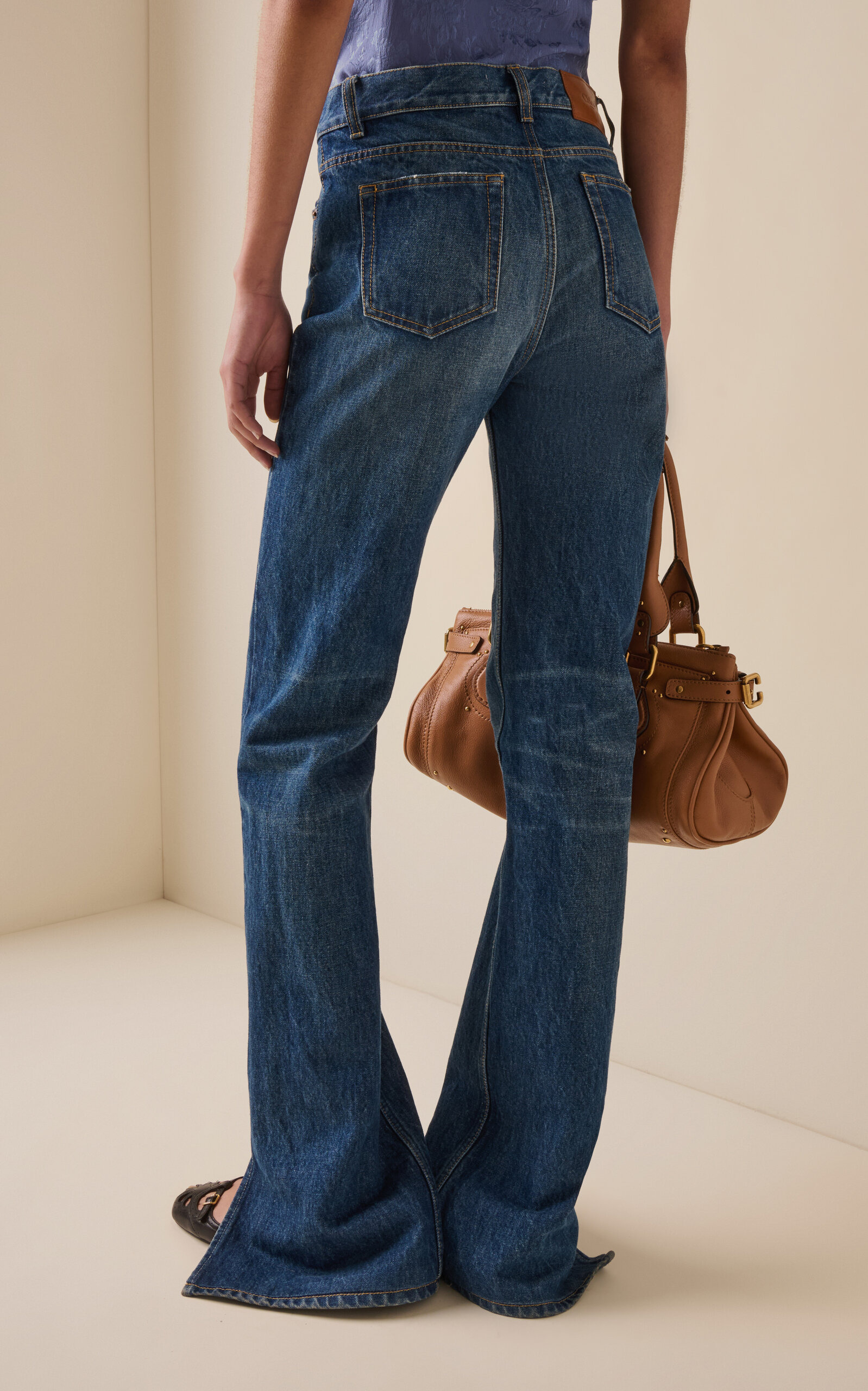 Rigid High-Rise Straight-Leg Jeans medium wash - 4