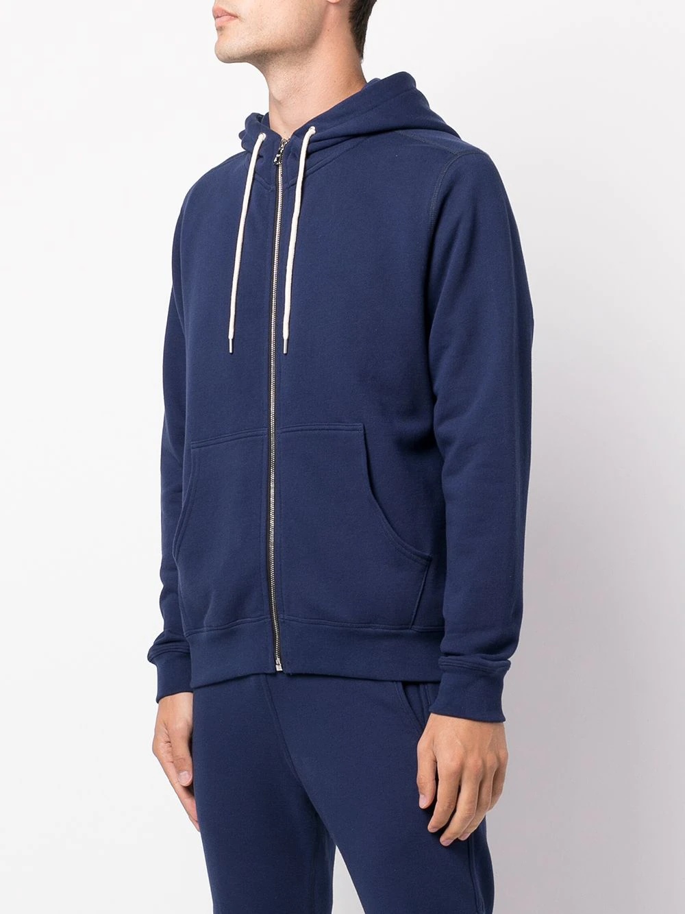 zip-up cotton hoodie - 3