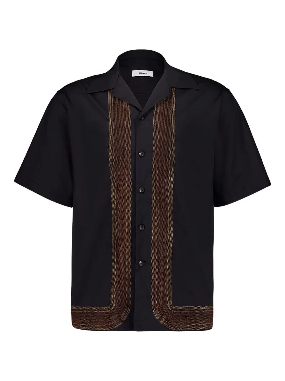 gradient zigzag embroidered shirt - 1