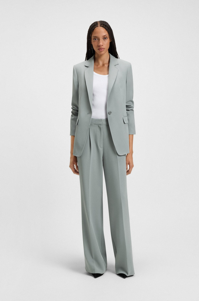 BOSS REGULAR-FIT WIDE-LEG PANTS IN STRETCH FABRIC outlook