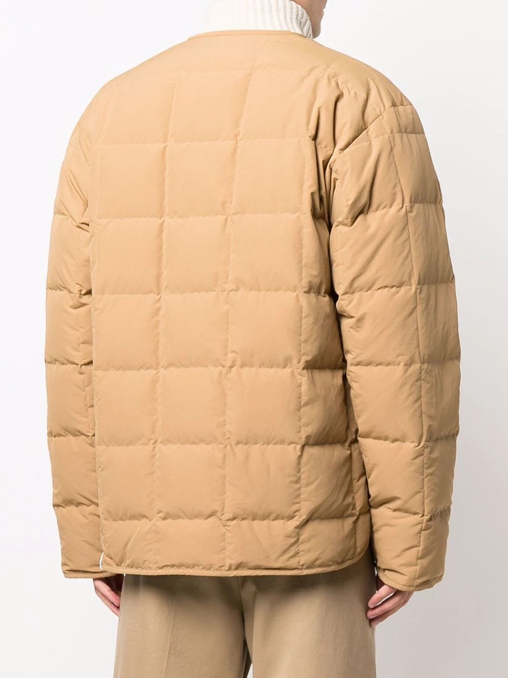 quilted-finish padded coat - 4