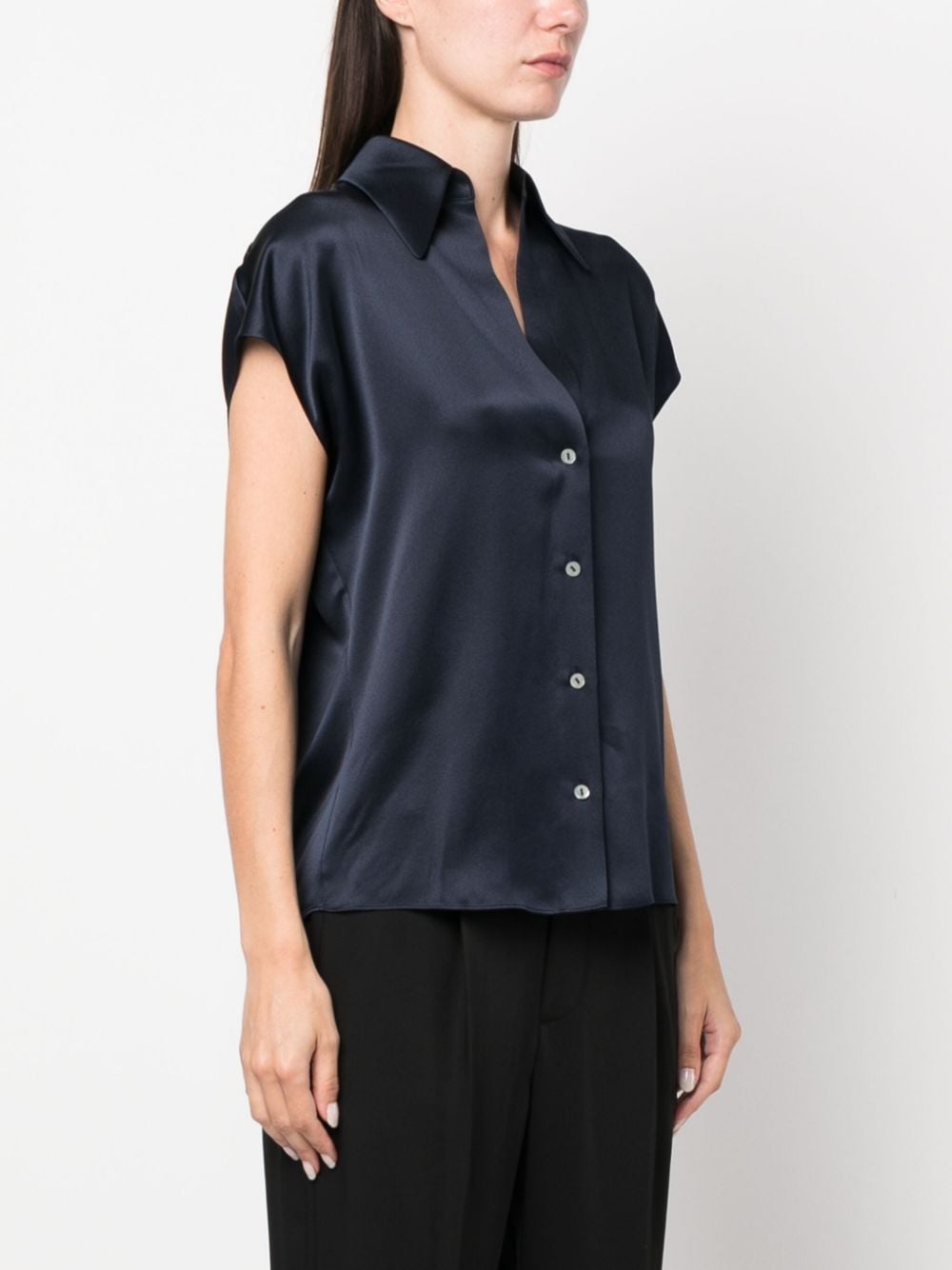 short-sleeve silk shirt - 3