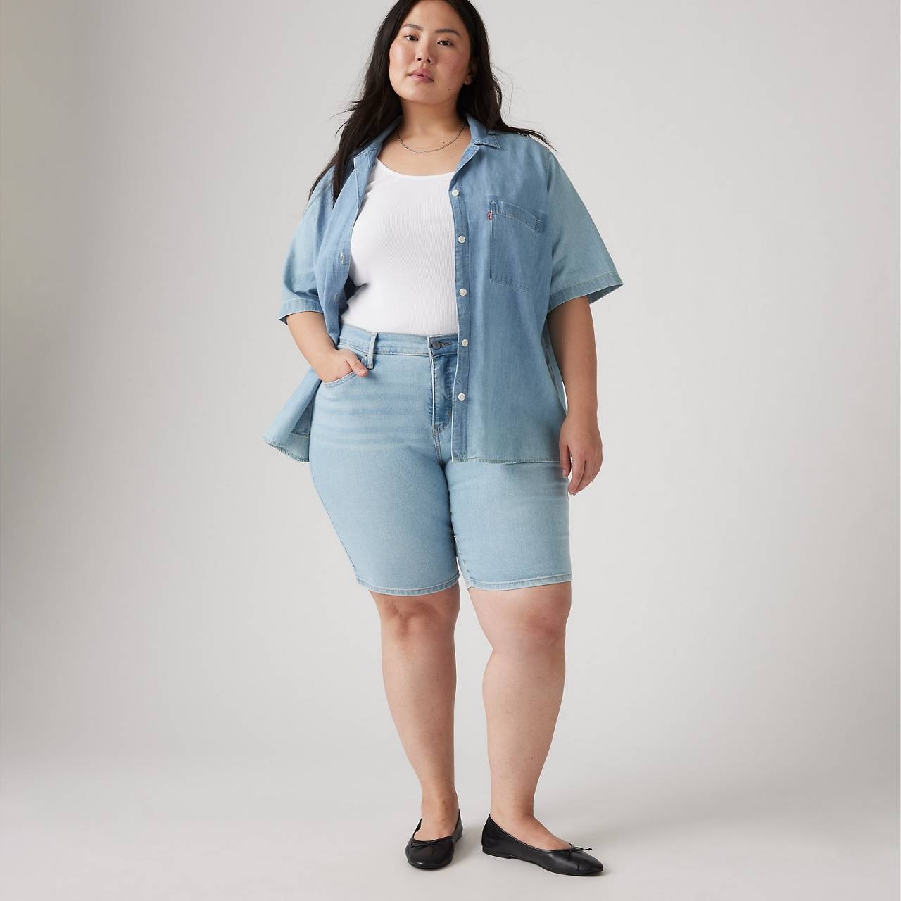 SHAPING BERMUDA WOMEN'S SHORTS (PLUS SIZE) - 2