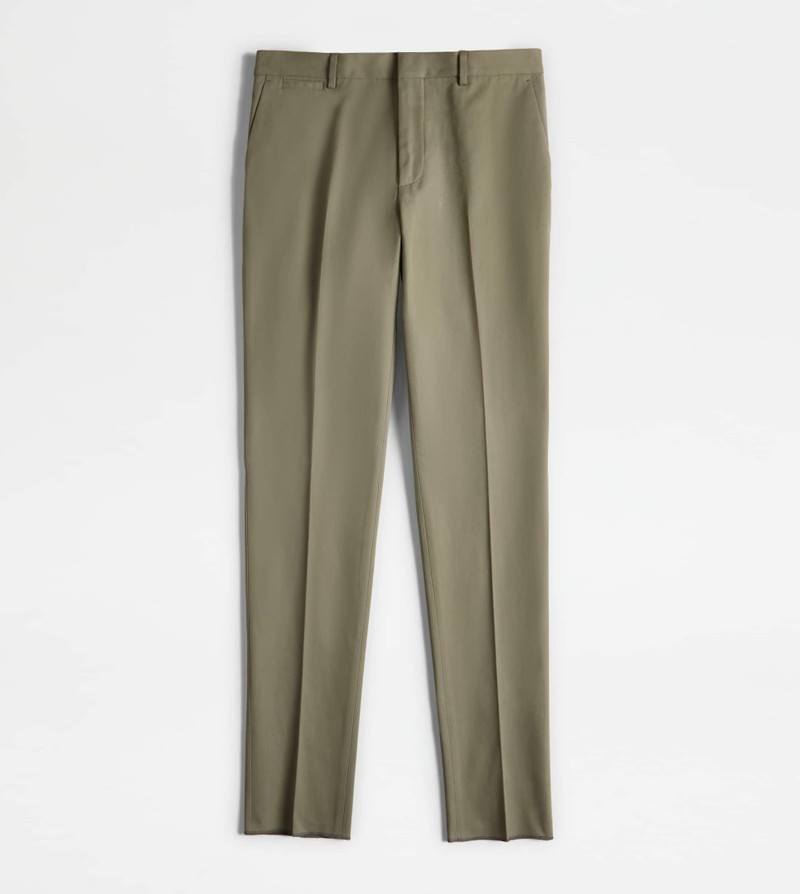 TROUSERS IN GABARDINE - GREEN 1