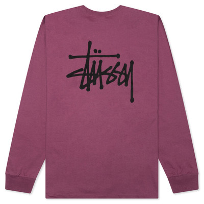 Stüssy BASIC STUSSY L/S TEE - BERRY outlook