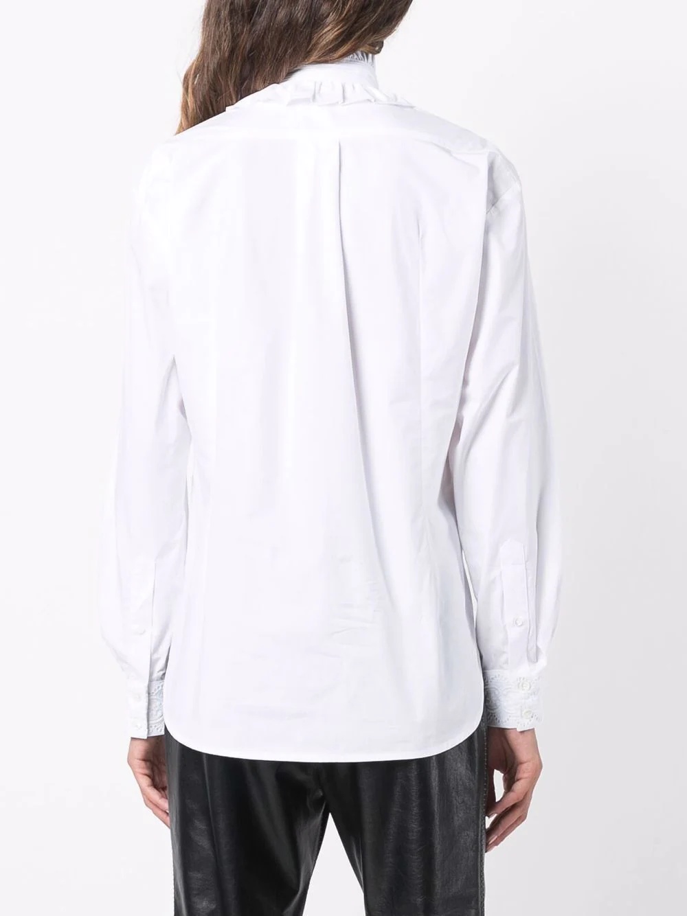 white ruffled shirt - 4