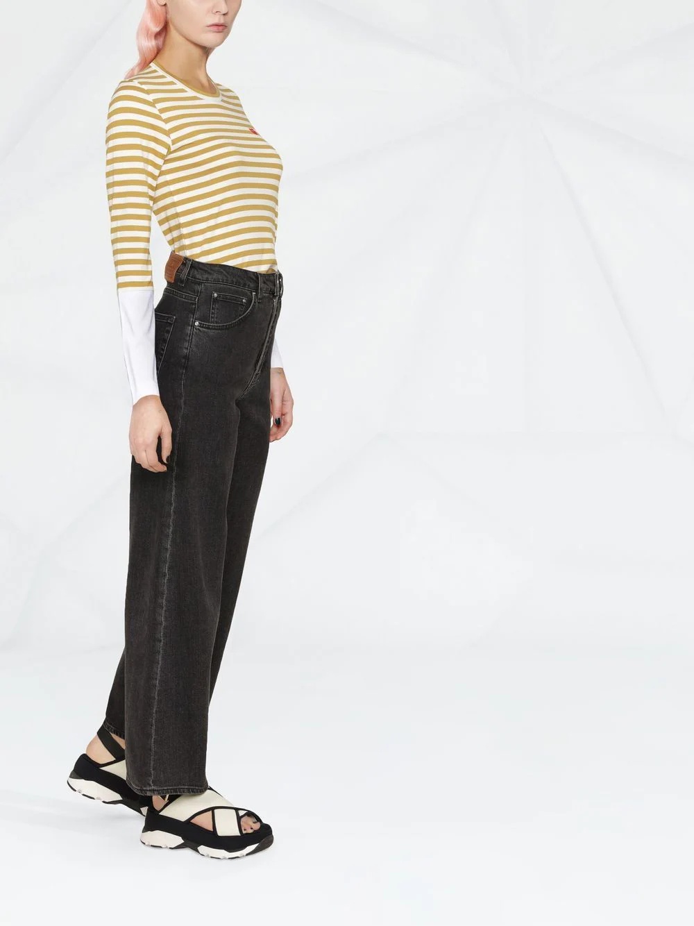striped long-sleeved T-shirt - 3
