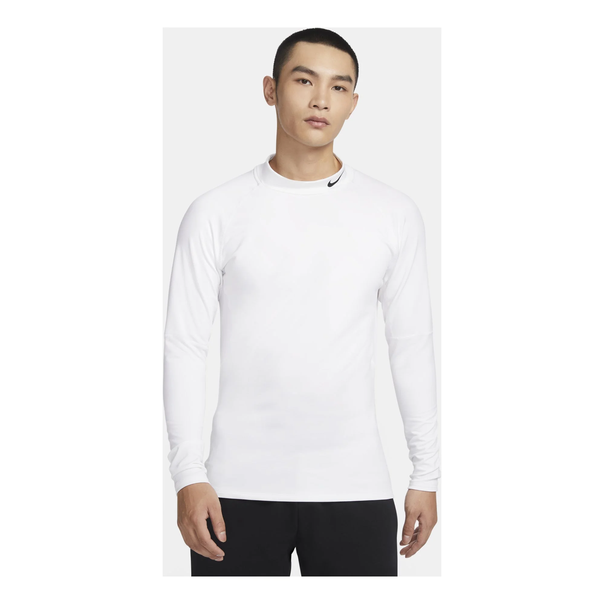 Nike Pro Dri-FIT Fitness Mock-Neck Long-Sleeve T-shirt 'Whiet' FB8516-100 - 1