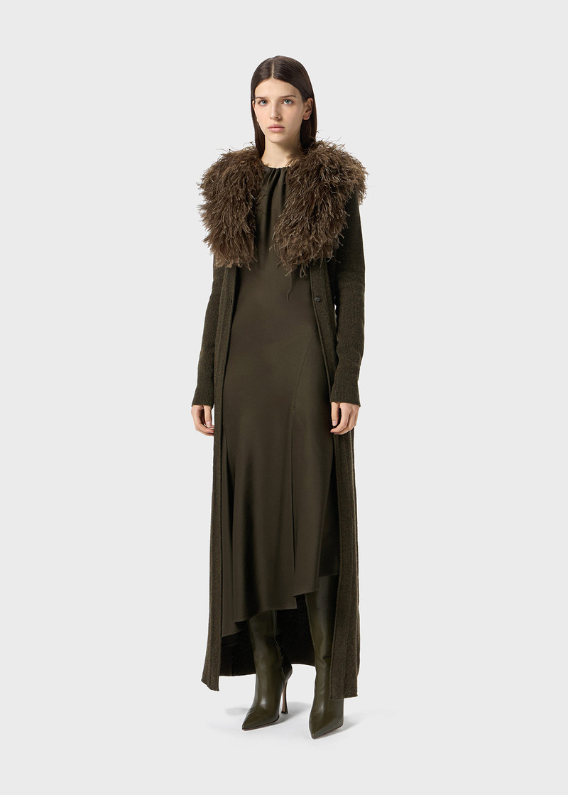 Blumarine MIDI SATIN DRESS WITH SLITS outlook