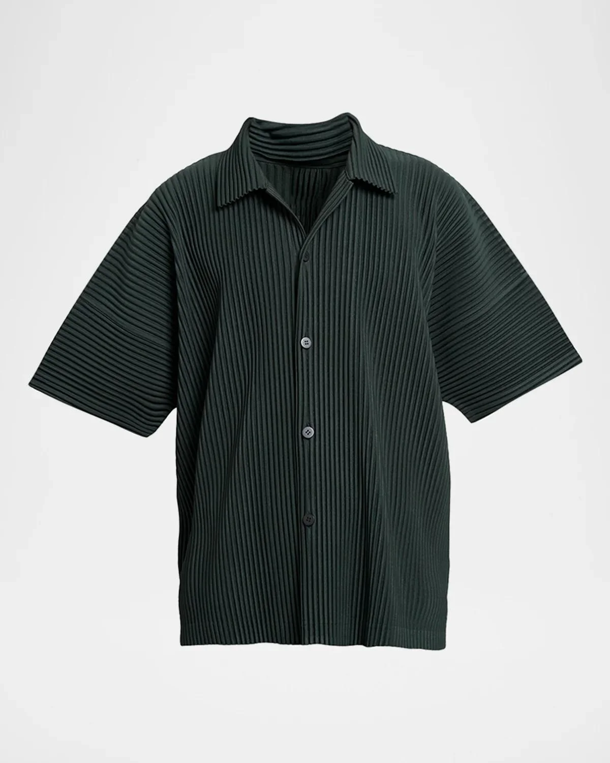 Men's Pleated Short-Sleeve Shirt - 1