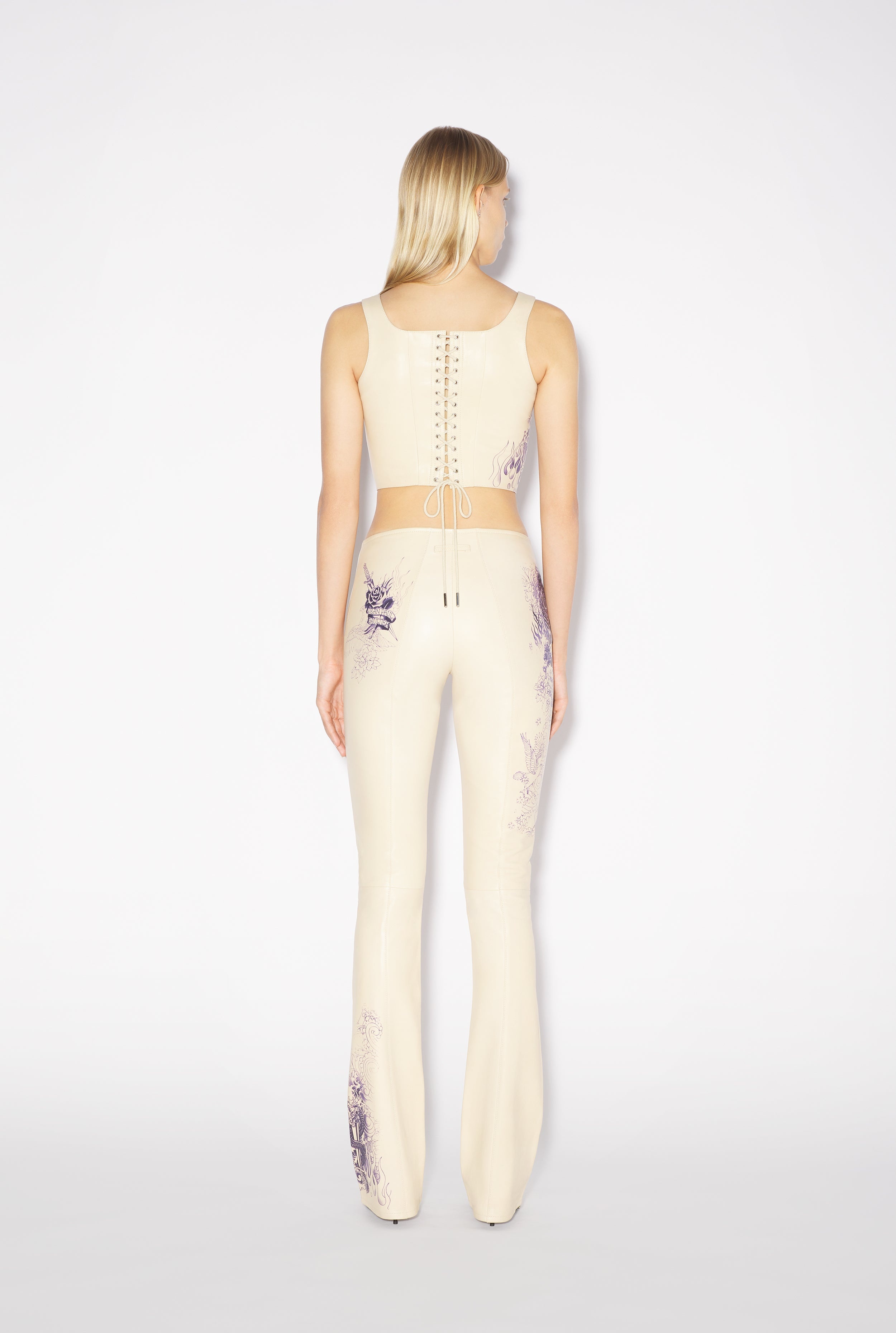 THE NUDE TATTOO LEATHER BUSTIER - 2