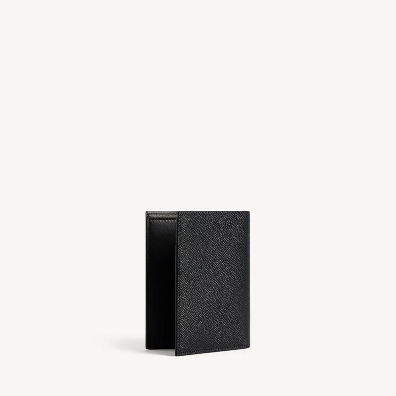 Men's Passport Vertical Bifold Wallet in Black 2