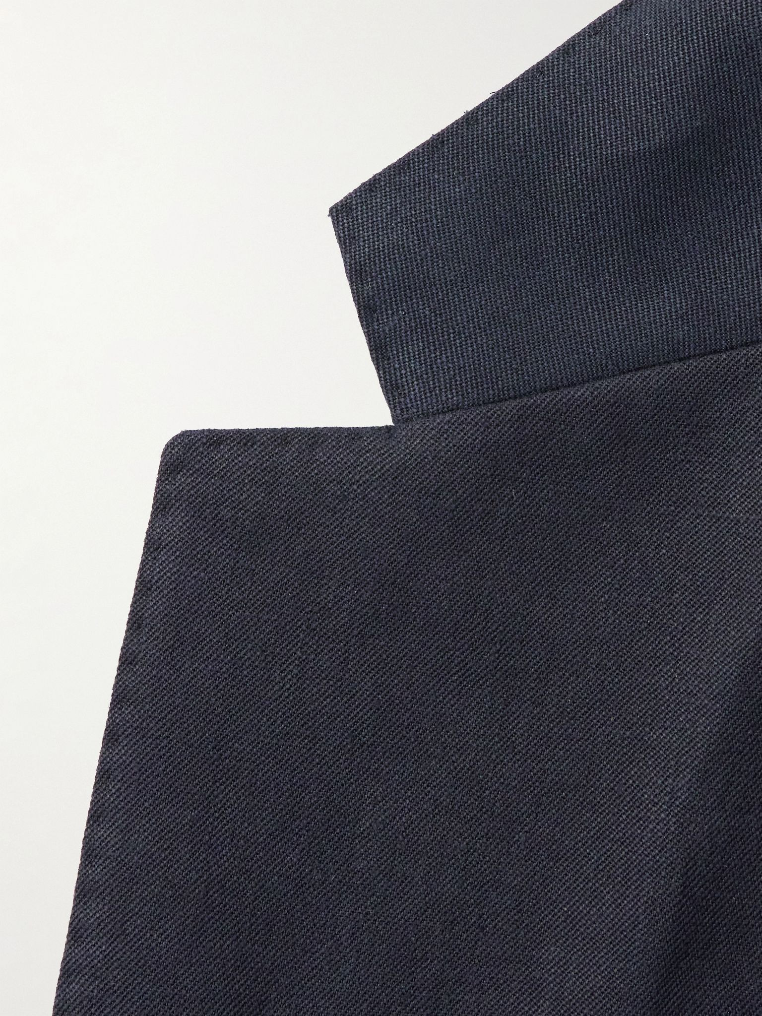 Torino Linen Suit Jacket Navy - 5