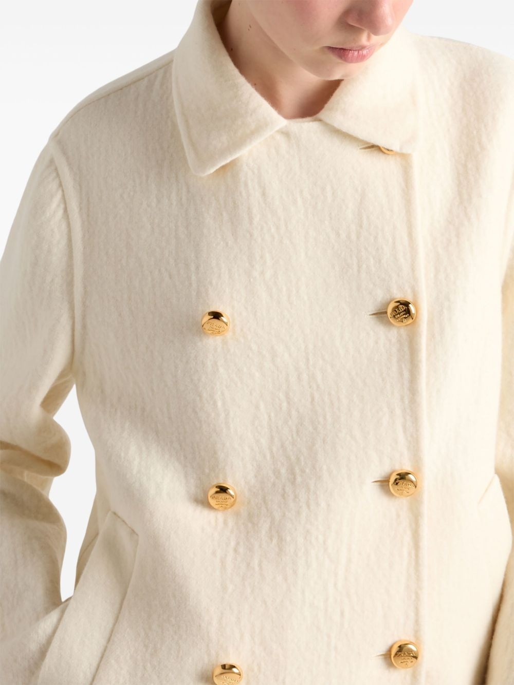 double-breasted twill jacket - 4