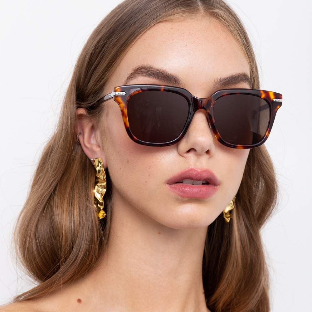 EMPIRE D-FRAME SUNGLASSES IN TORTOISESHELL - 1