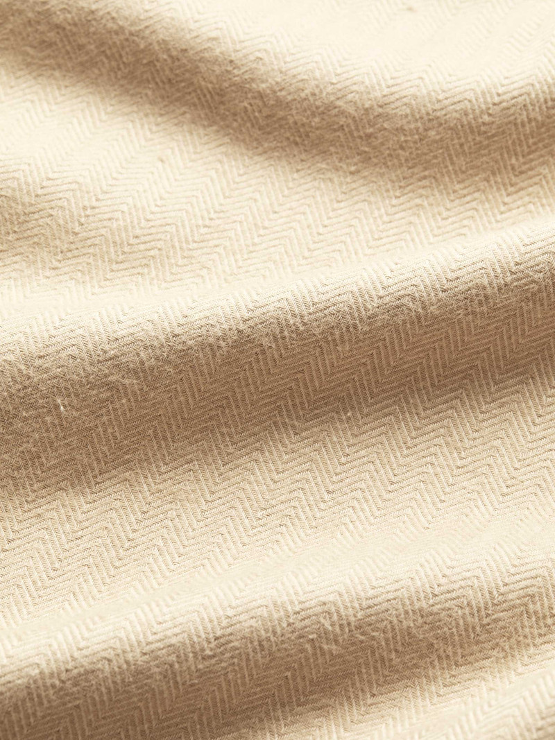 Men's Classic Fit Pajamas Kelburn Brushed Cotton Light Stone Herringbone 6