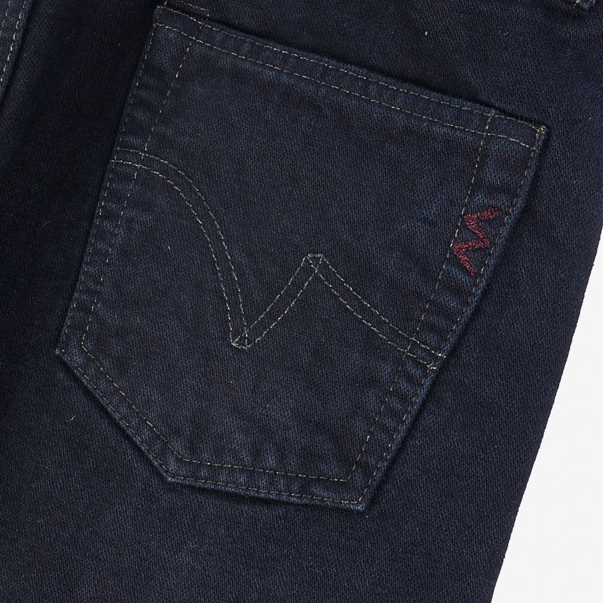 IH-666SBR-14od 14oz Broken Twill Selvedge Denim Slim Straight Cut Jeans - Indigo Overyded Black - 7