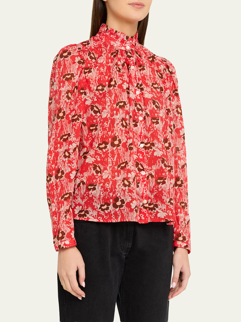 Artemis Printed Long-Sleeve Blouse 4