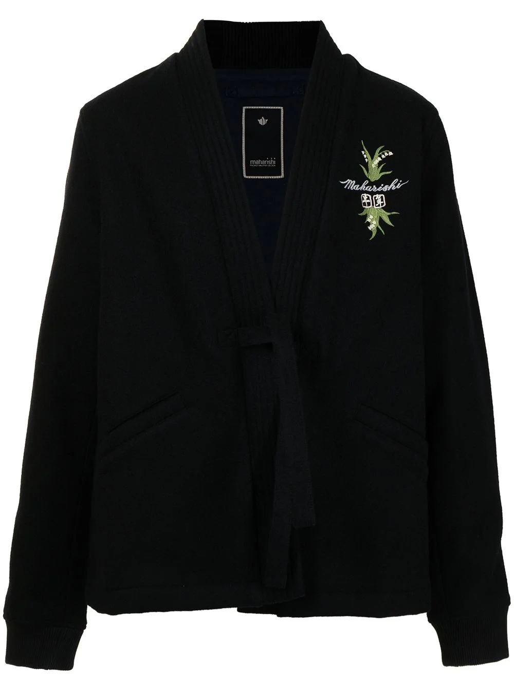 embroidered-logo jacket - 1