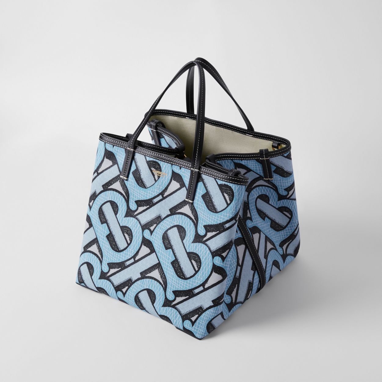 Mini Monogram Print E-canvas Beach Tote - 5