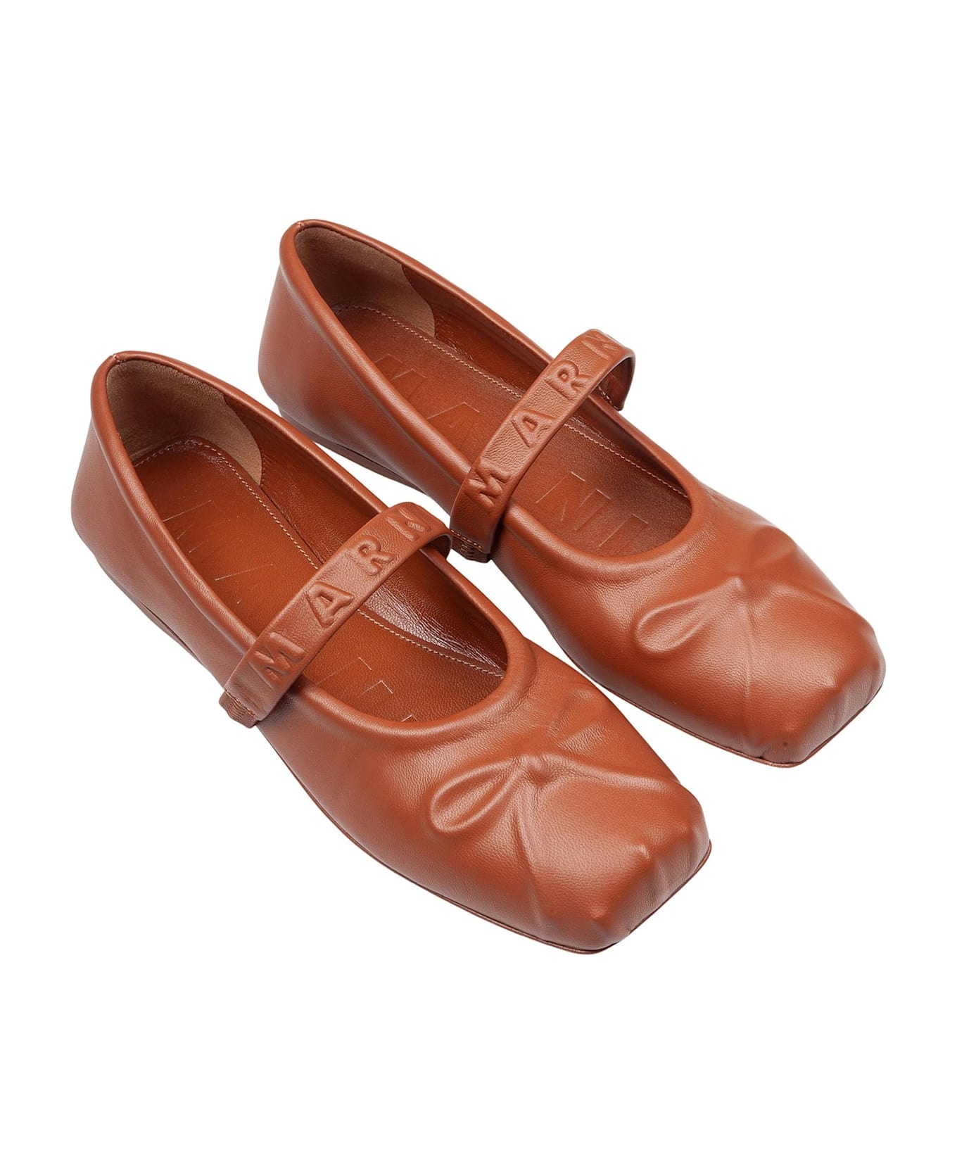 Mary Jane Shoes In Leather With Embossed Bow - 3