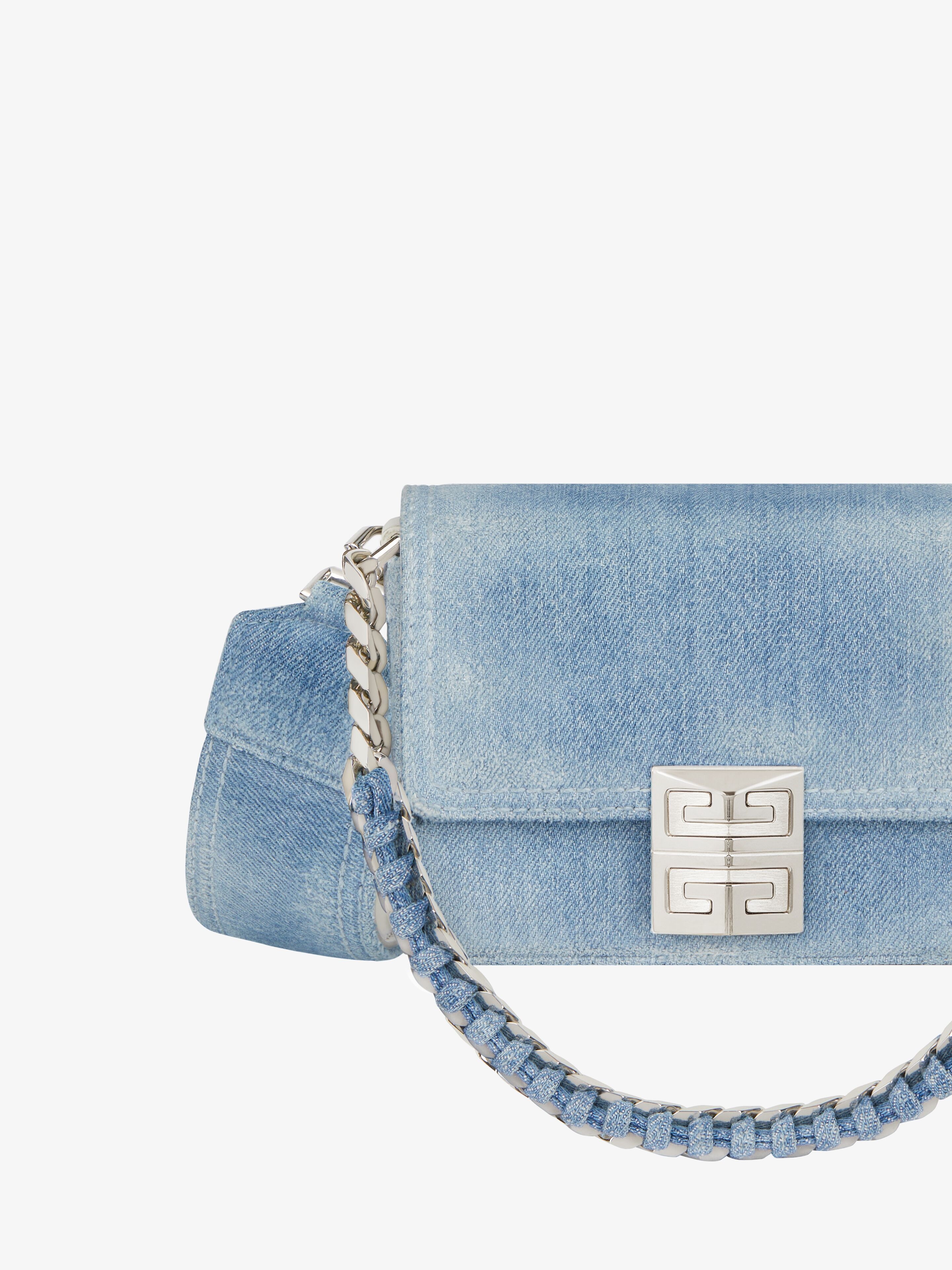 SMALL 4G BAG IN DENIM WITH CHAIN - 7