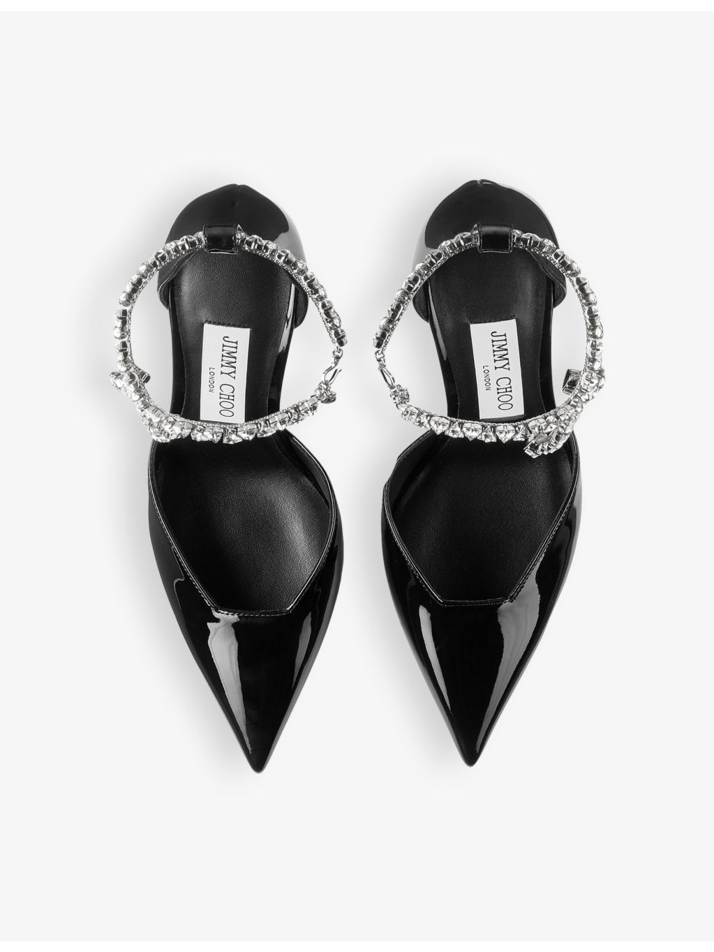 Stevie 100 crystal-embellished patent-leather heeled courts - 2