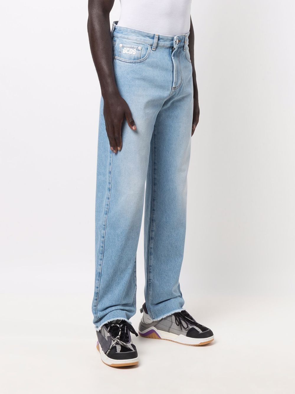 light-wash wide-leg jeans - 3