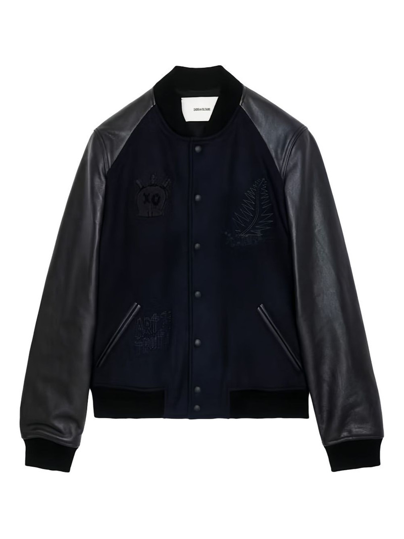 Zadig & Voltaire graphic-motif bomber jacket outlook