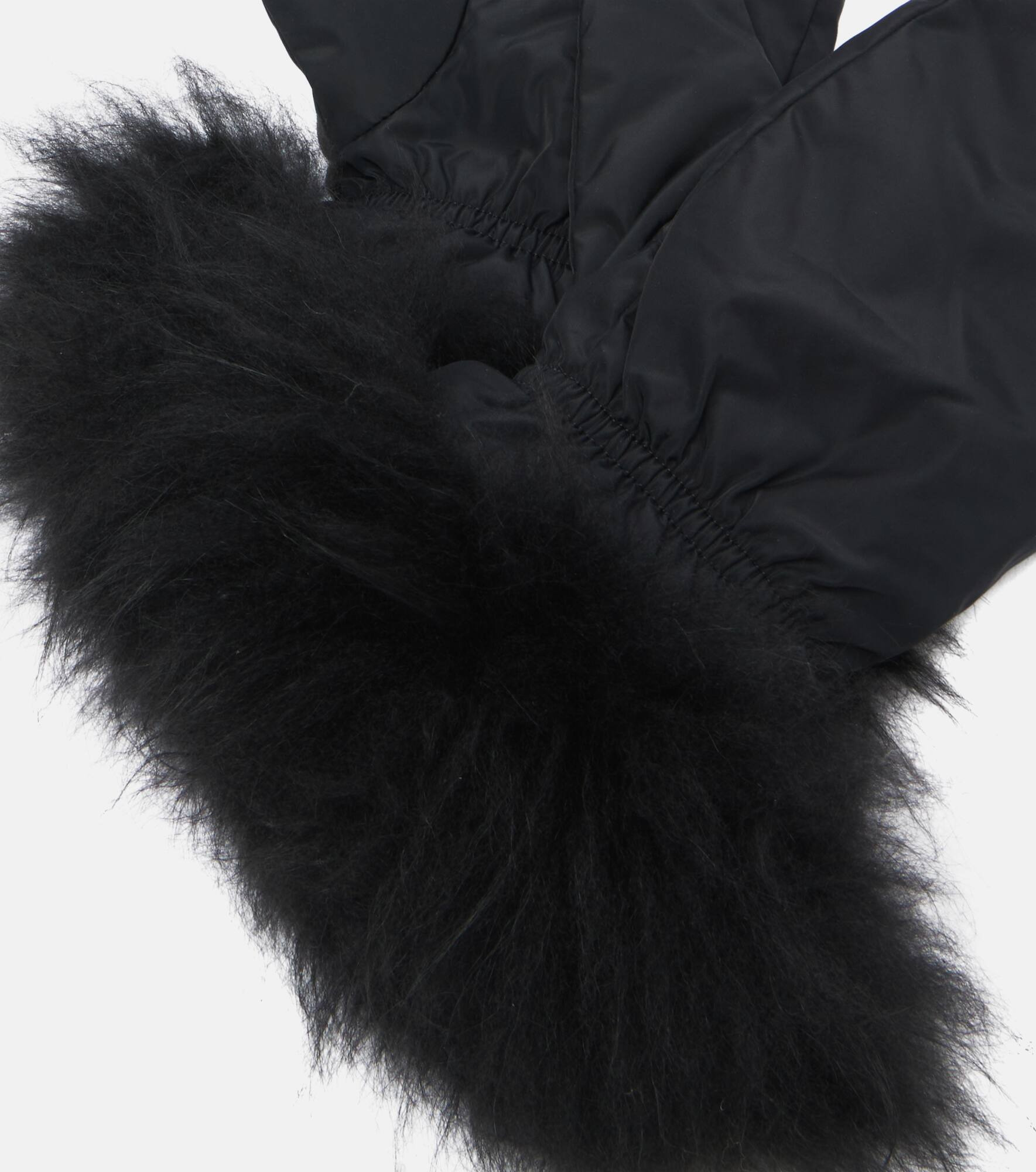Wool-trimmed down gloves - 2