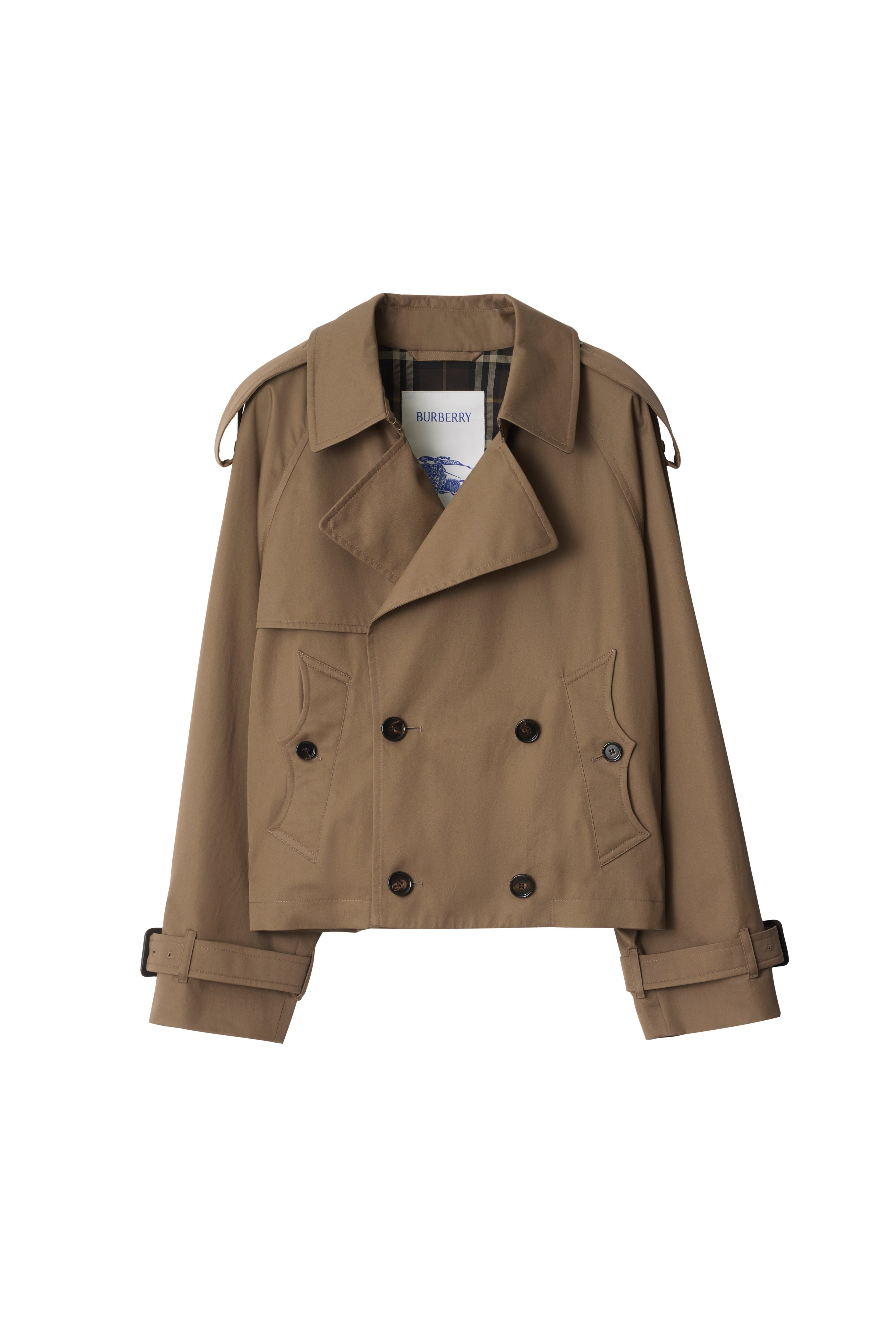 burberry Cropped Gabardine Trench Jacket in Clay Brown at Nordstrom - 2