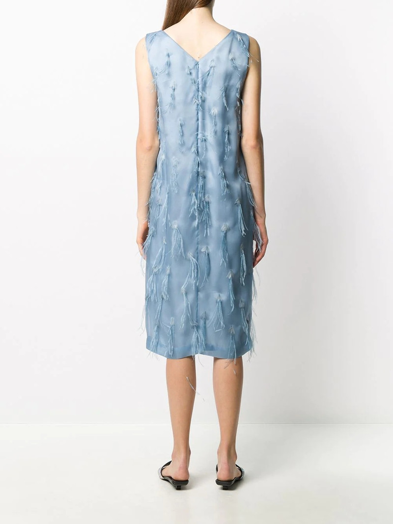 feather embroidery midi dress 4