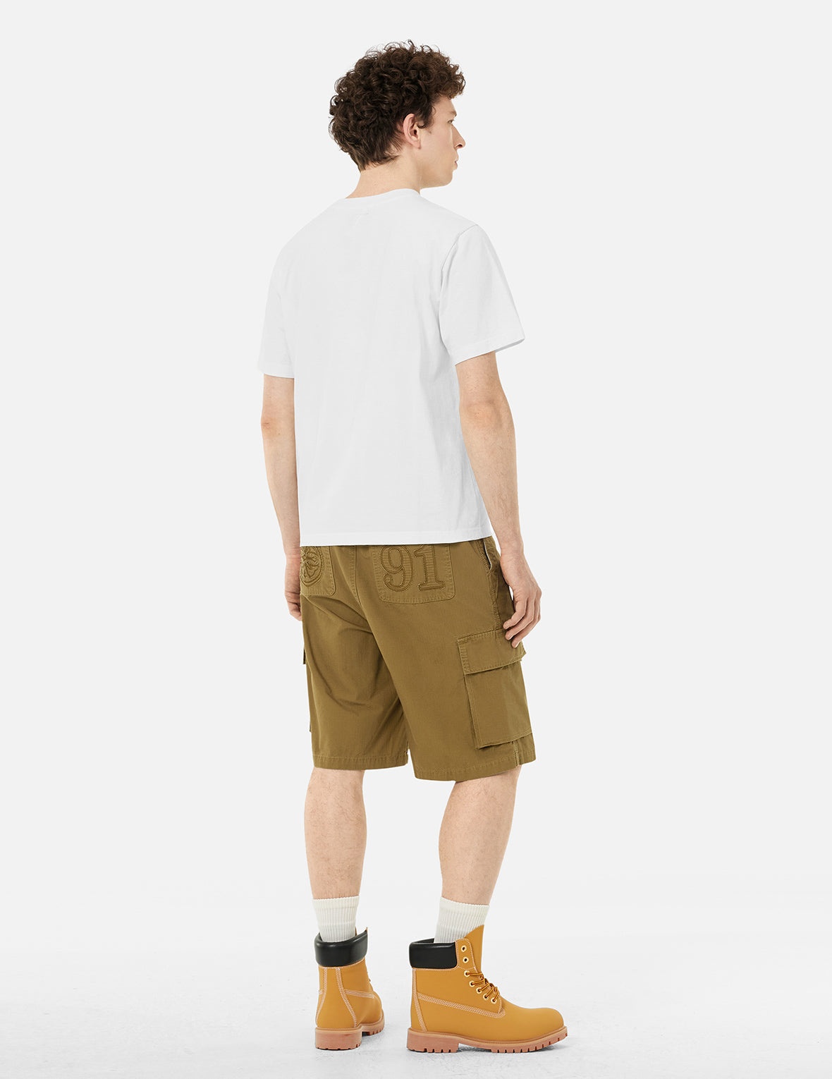 Logo and "91" Appliqué Embroidery Relax Fit T-shirt - 4