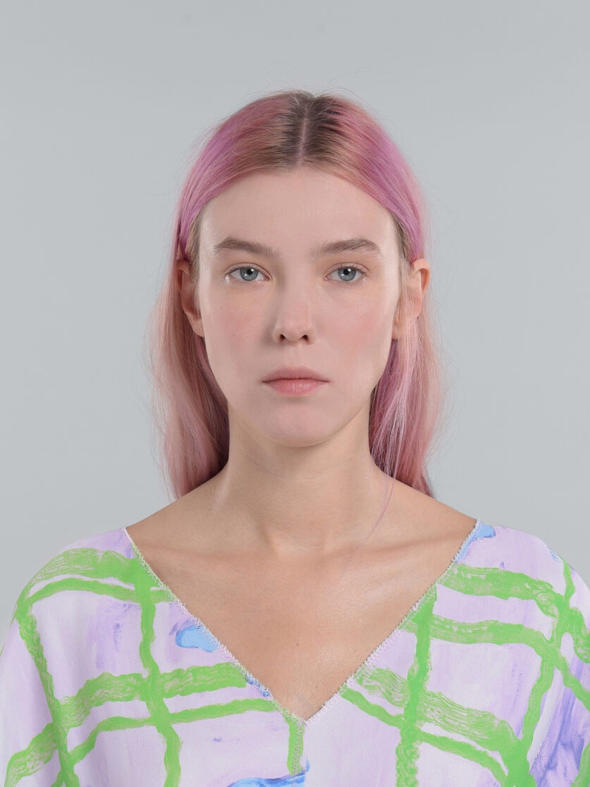 PRINTED CADY KIMONO TOP - 4