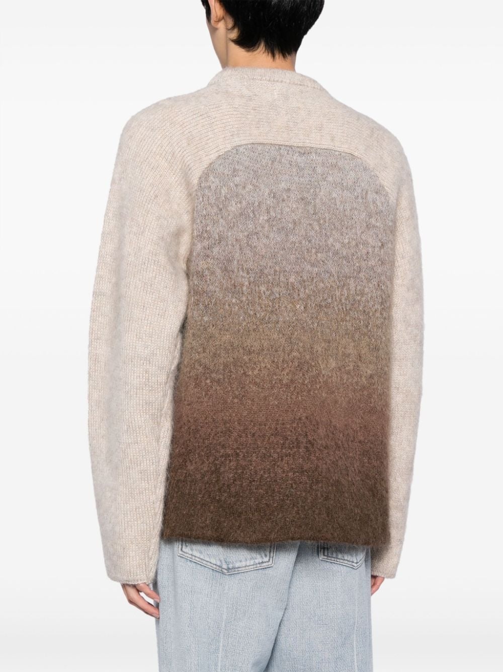 RAINBOW GRADIENT-EFFECT CREW-NECK JUMPER - 4