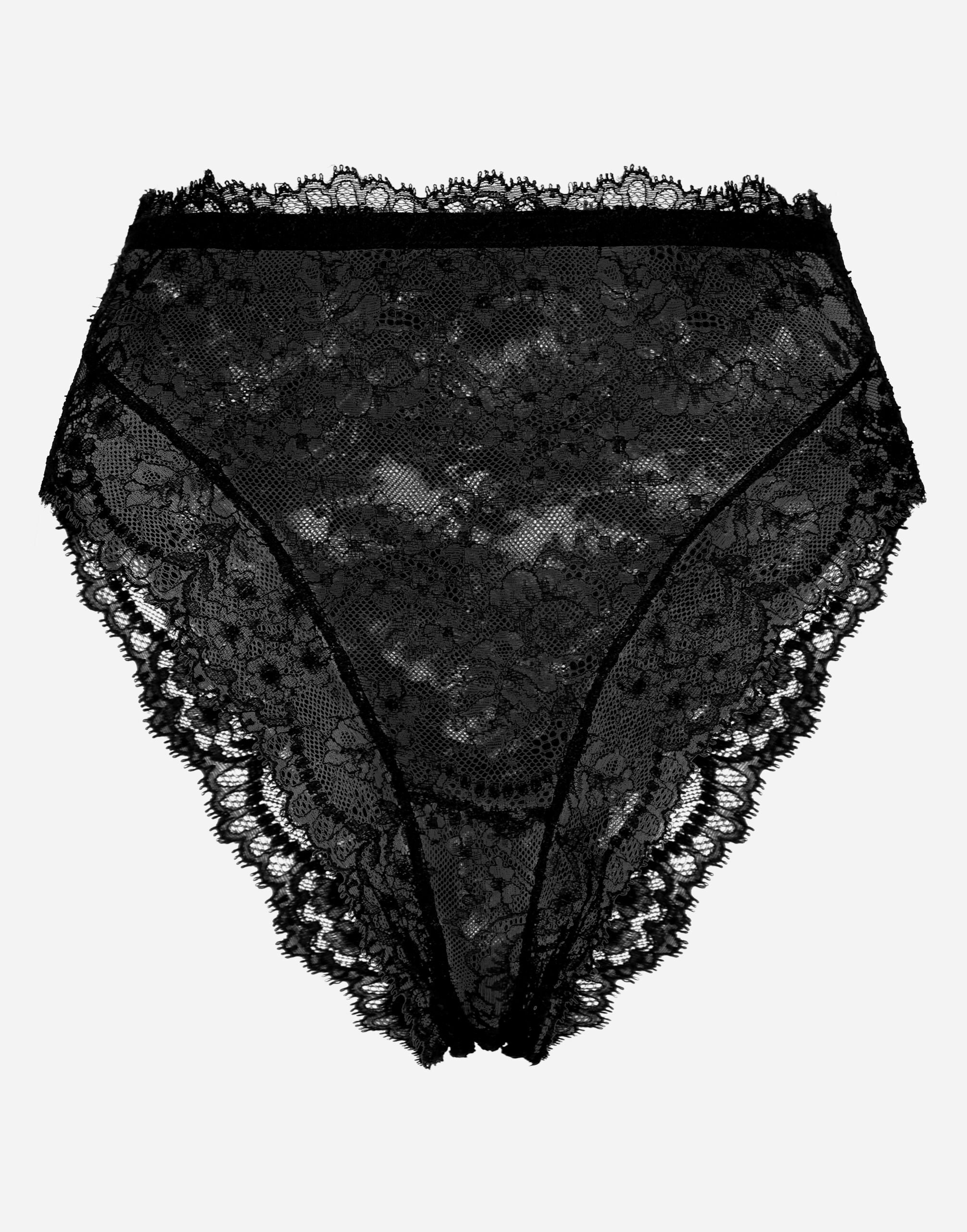 High-waisted Chantilly lace panties - 1