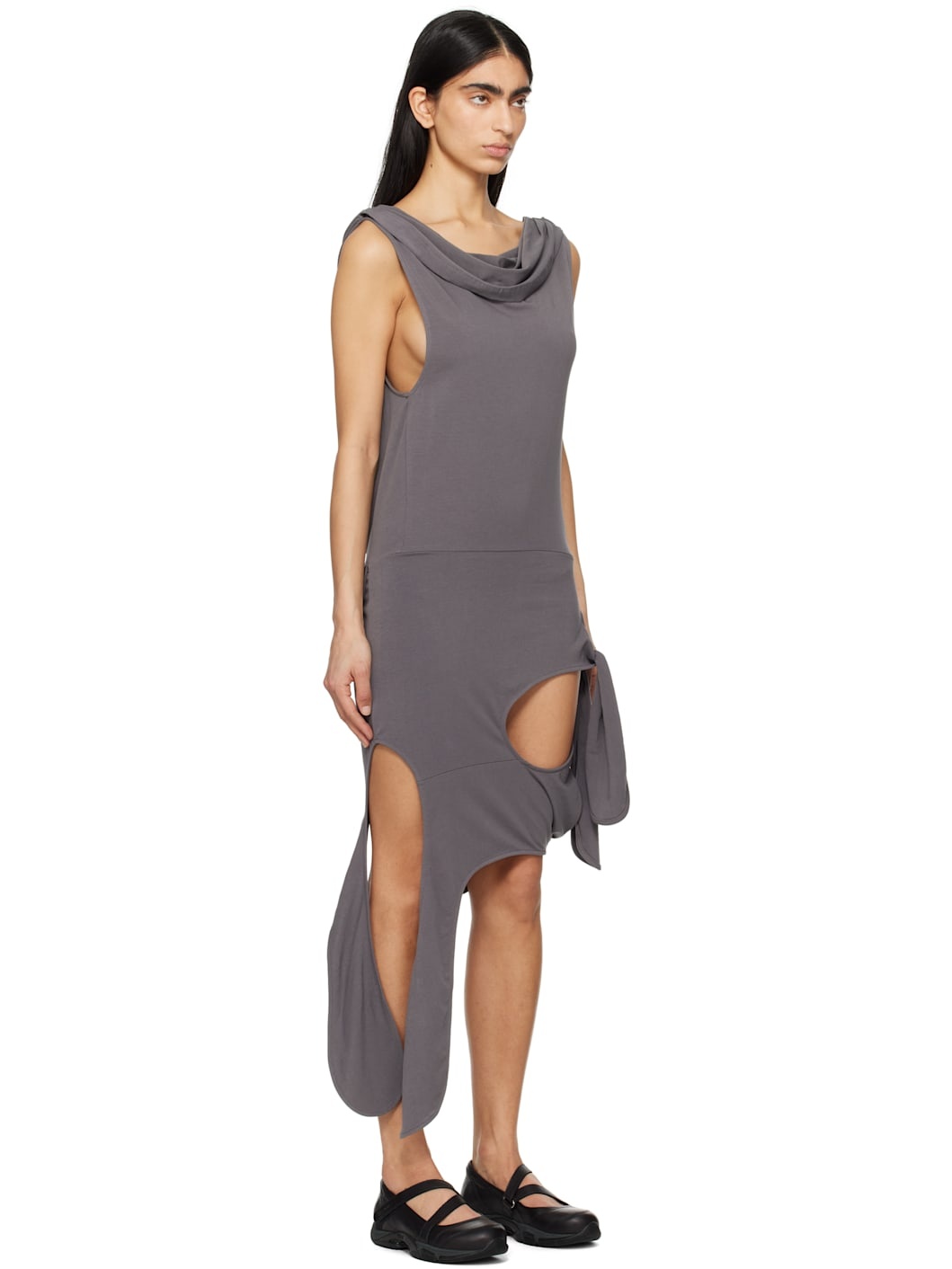 Gray Deconstructed Minidress - 2