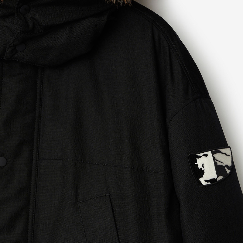 Faux Fur Trim Nylon Parka 7