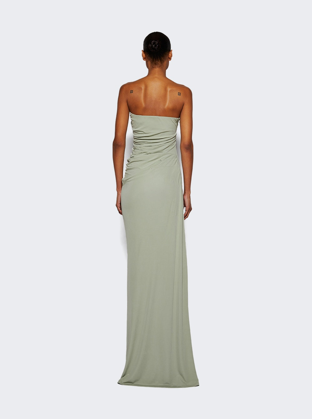 Odessa Arced Strapless Gown Sage - 4